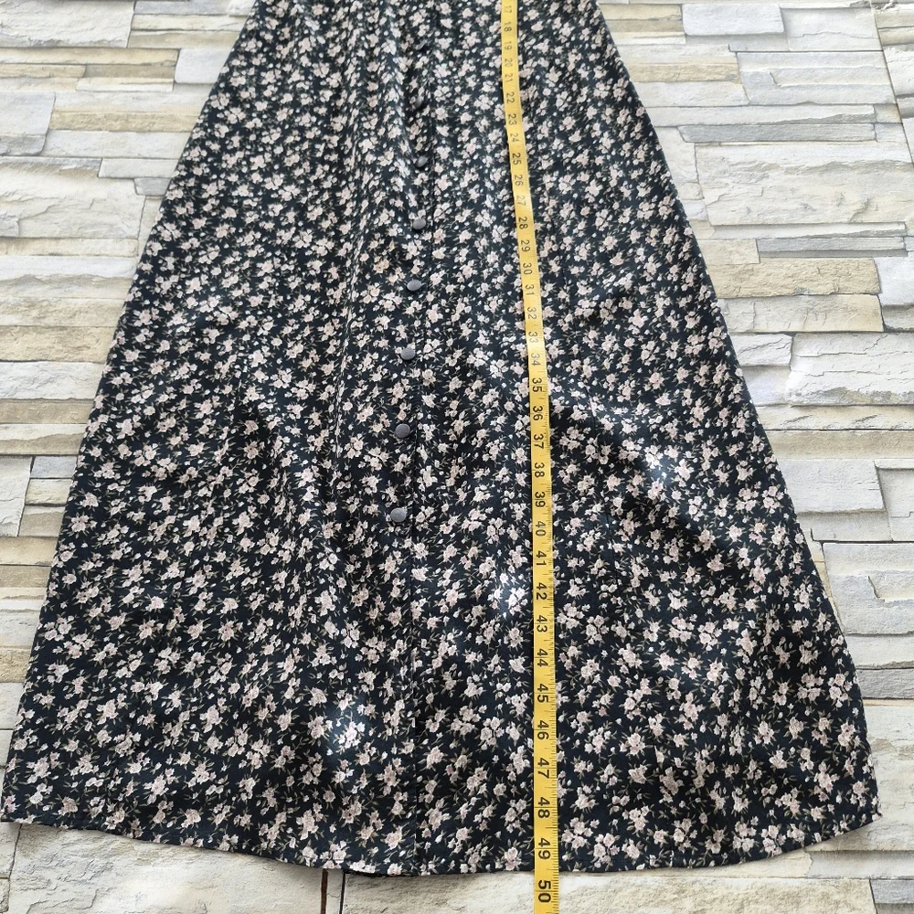 VTG Switch usa Dress Women's 7 Black Soft Witchy A-line Romantic Grunge 90's - Picture 8 of 10